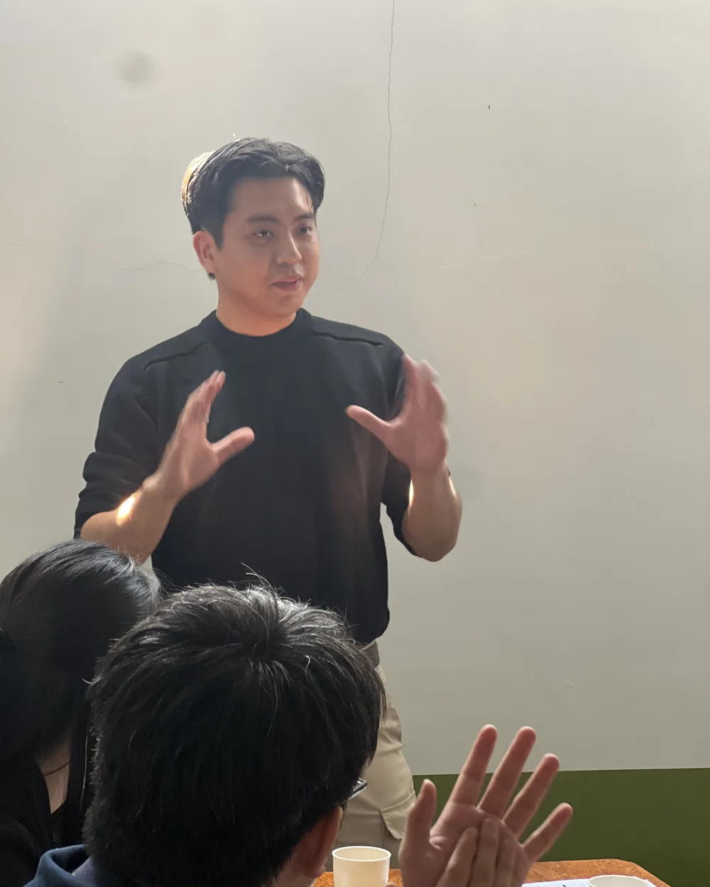 Bryan, a veterinarian, presenting during the workshop